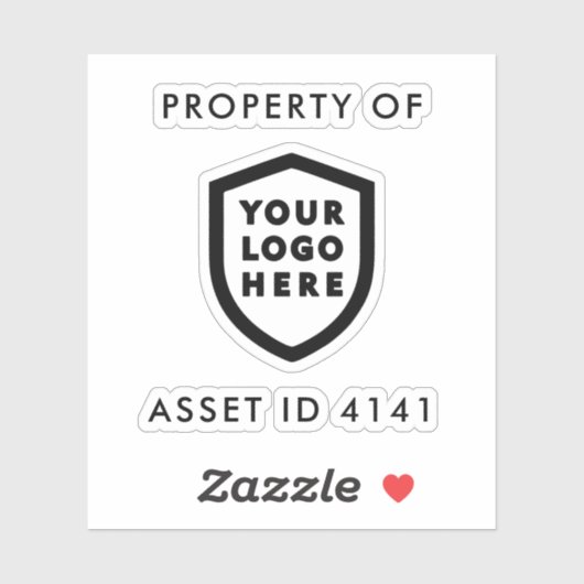 アセットIDロゴ |会社の財産 シール (シート)