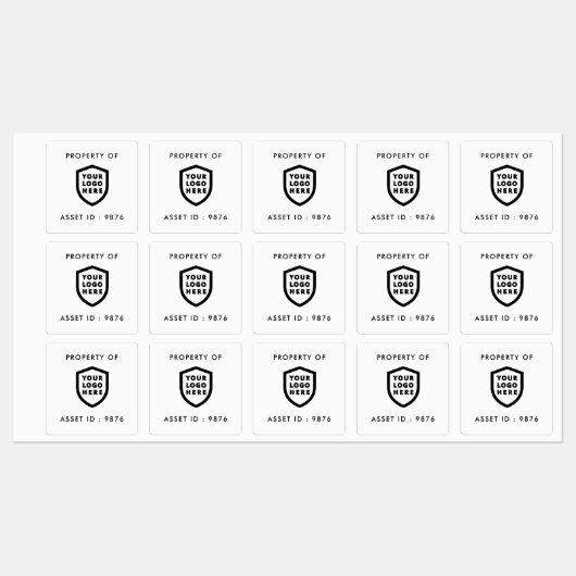 アセットIDロゴ |会社の財産 ラベル (シート)