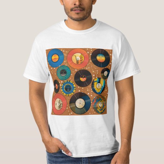 アセテート盤パターン Tシャツ (正面)