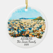 アセパーソナライズされたンオーナメント、ギリギスギフト セラミックオーナメント (正面)