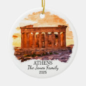 アセパーソナライズされたンオーナメント、ギリギスギフト セラミックオーナメント (正面)
