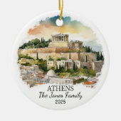 アセパーソナライズされたンオーナメント、ギリギスギフト セラミックオーナメント (正面)