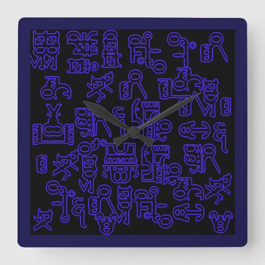 アセミック・ワンダリング I スクエア壁時計 (正面)