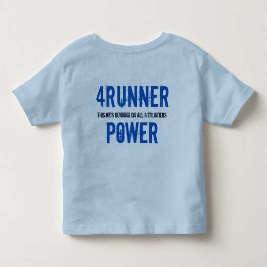 アセルのこれはすべての6本のシリンダーのランニングをからかいます トドラーTシャツ (裏面)