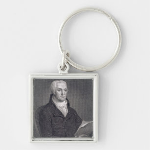 アセルブラウンDによって刻まれるJoel Barlow (1754-1812年) キーホルダー