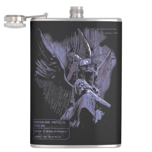 アセンションが拒否されました – テクノ-ゴシックストリートウェアデザイン フラスク (オープン)