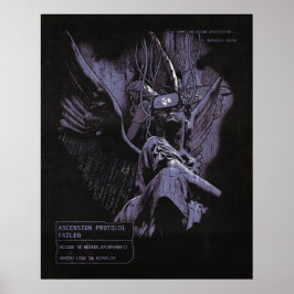 アセンションが拒否されました – テクノ-ゴシックストリートウェアデザイン ポスター
