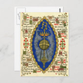 アセンションの日のための照明原稿 ポストカード (正面/裏面)