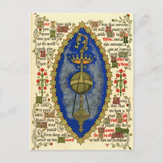 アセンションの日のための照明原稿 ポストカード (正面)