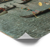 アセンションの日のサンマルコ盆地（Canaletto著） ポスター (角)