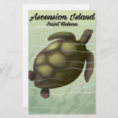アセンションアイランドウミガメ 便箋 (正面/裏面)