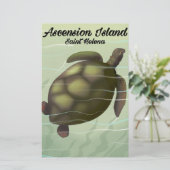 アセンションアイランドウミガメ 便箋 (スタンド正面)