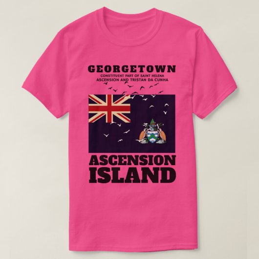 アセンション島へ旅行する Tシャツ (デザイン正面)