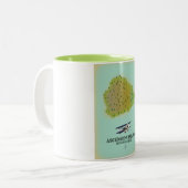 アセンション島イギリス国外の領土地図 ツートーンマグカップ (正面左)