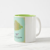 アセンション島イギリス国外の領土地図 ツートーンマグカップ (正面右)