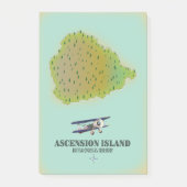 アセンション島イギリス国外の領土地図 ポストイット (正面)