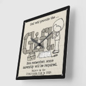 アセンブリが必要 スクエア壁時計 (傾斜)