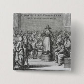 アセンブリのオスおよびメスのクエーカー教徒 缶バッジ (正面)