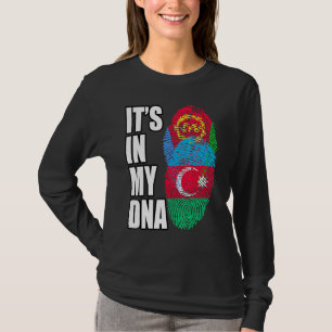 アゼルバイジャンとエリトリアンミックスDNAフラグ伝統 Tシャツ