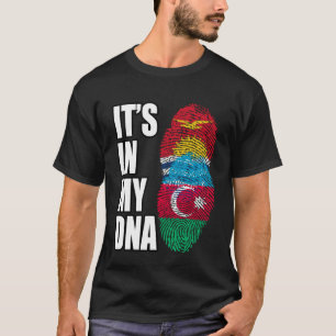 アゼルバイジャンとキリバスのミックスDNA伝統国旗 Tシャツ
