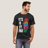 アゼルバイジャンとキリバスのミックスDNA伝統国旗 Tシャツ (正面フル)