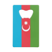 アゼルバイジャンのステンレスボトルオープナー国旗 クレジットカード栓抜き (正面)