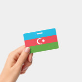 アゼルバイジャンの国旗が付いた名札 バッジ (手持ち)