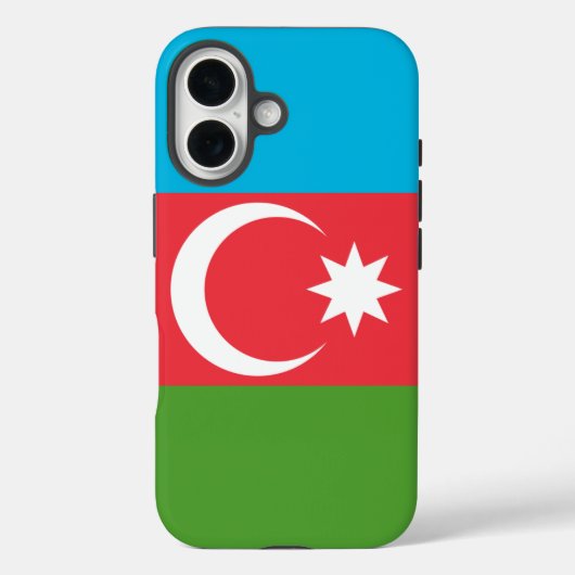 アゼルバイジャンの旗がプリントされたApple iPhone 16 Case-Mate iPhoneケース (裏面)