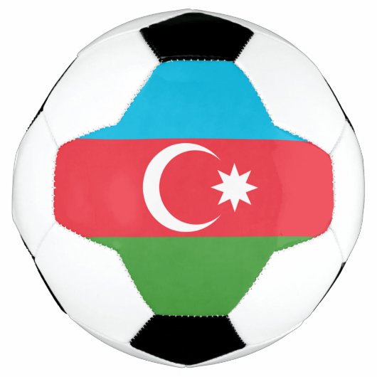 アゼルバイジャンの旗 サッカーボール (正面)