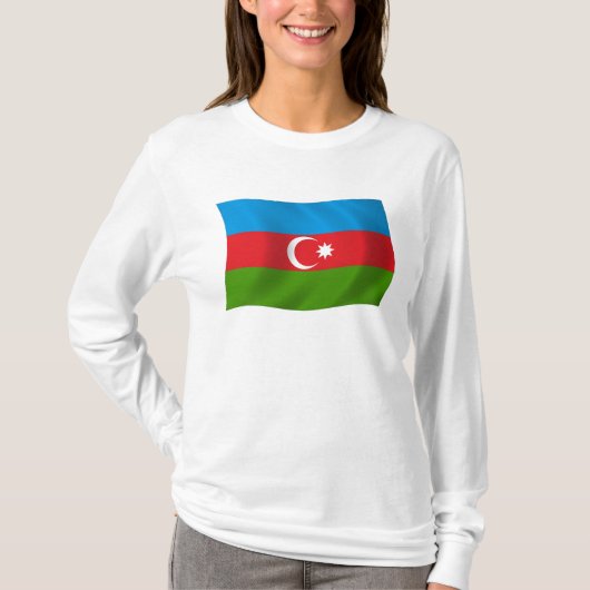 アゼルバイジャンの旗 Tシャツ (正面)
