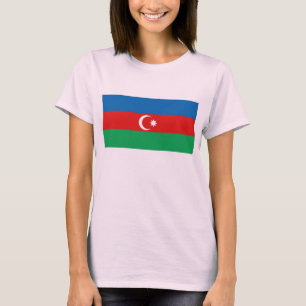 アゼルバイジャンの旗Xの地図のTシャツ Tシャツ