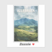 アゼルバイジャンイラストレーショントラベルアートヴィンテージ シール (シート)