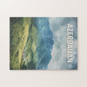 アゼルバイジャンイラストレーショントラベルアートヴィンテージ ジグソーパズル (横)