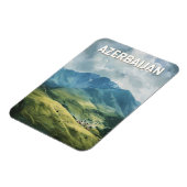 アゼルバイジャンイラストレーショントラベルアートヴィンテージ マグネット (左側)