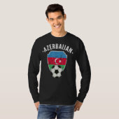 アゼルバイジャンサッカー国旗アゼルバイジャンプライドR Tシャツ (正面フル)