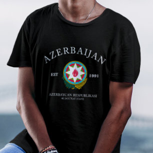 アゼルバイジャンプライドとアゼルバイジャン国旗のTシャツ Tシャツ