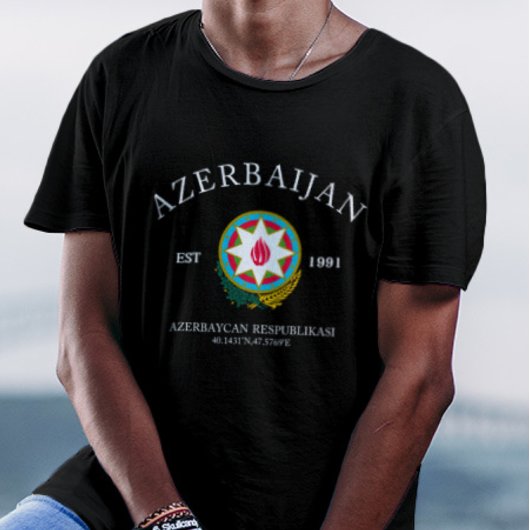 アゼルバイジャンプライドとアゼルバイジャン国旗のTシャツ Tシャツ