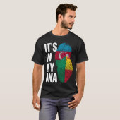アゼルバイジャンミックスDNAフラグ伝統 Tシャツ (正面フル)