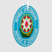 アゼルバイジャンラウンドエンブレム オーナメント (正面)