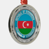 アゼルバイジャンラウンドエンブレム メタルオーナメント (右)