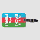 アゼルバイジャン国おもしろい旗 ラゲッジタグ (正面横)