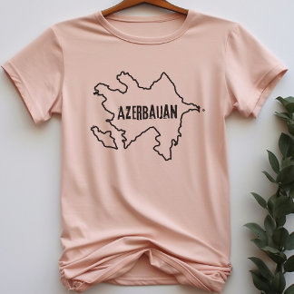アゼルバイジャン国地図シャツアゼルバイジャンTシャツ Tシャツ