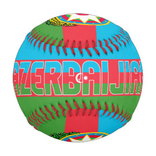 アゼルバイジャン国旗と紋章の愛国心 野球ボール