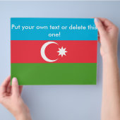 アゼルバイジャン国旗のフライヤー チラシ (手)