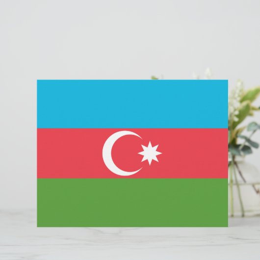 アゼルバイジャン国旗のレターヘッド レターヘッド (スタンド正面)