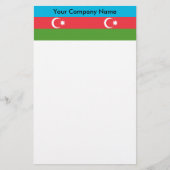 アゼルバイジャン国旗の文房具 便箋 (正面)