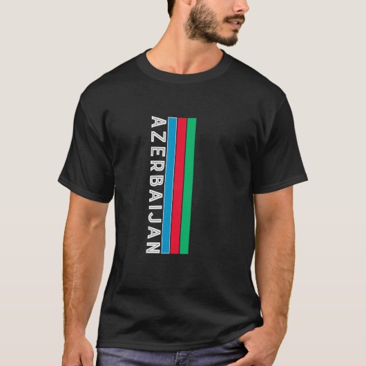 アゼルバイジャン国旗の色 Tシャツ (正面)