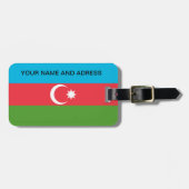 アゼルバイジャン国旗の荷物タグ ラゲッジタグ (正面横)
