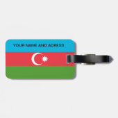 アゼルバイジャン国旗の荷物タグ ラゲッジタグ (裏面横)