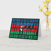 アゼルバイジャン国旗の誕生日 カード (黄色い花)